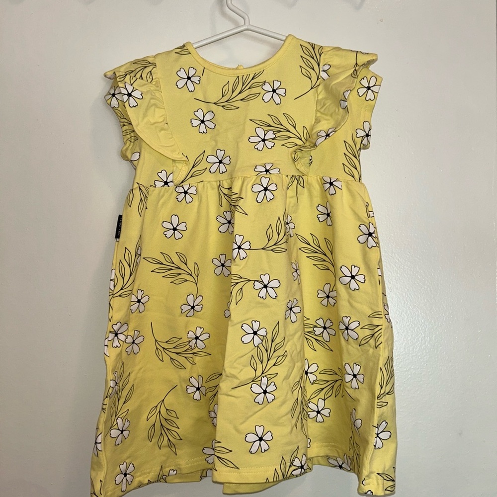 Sunny Yellow Floral Kids Dress